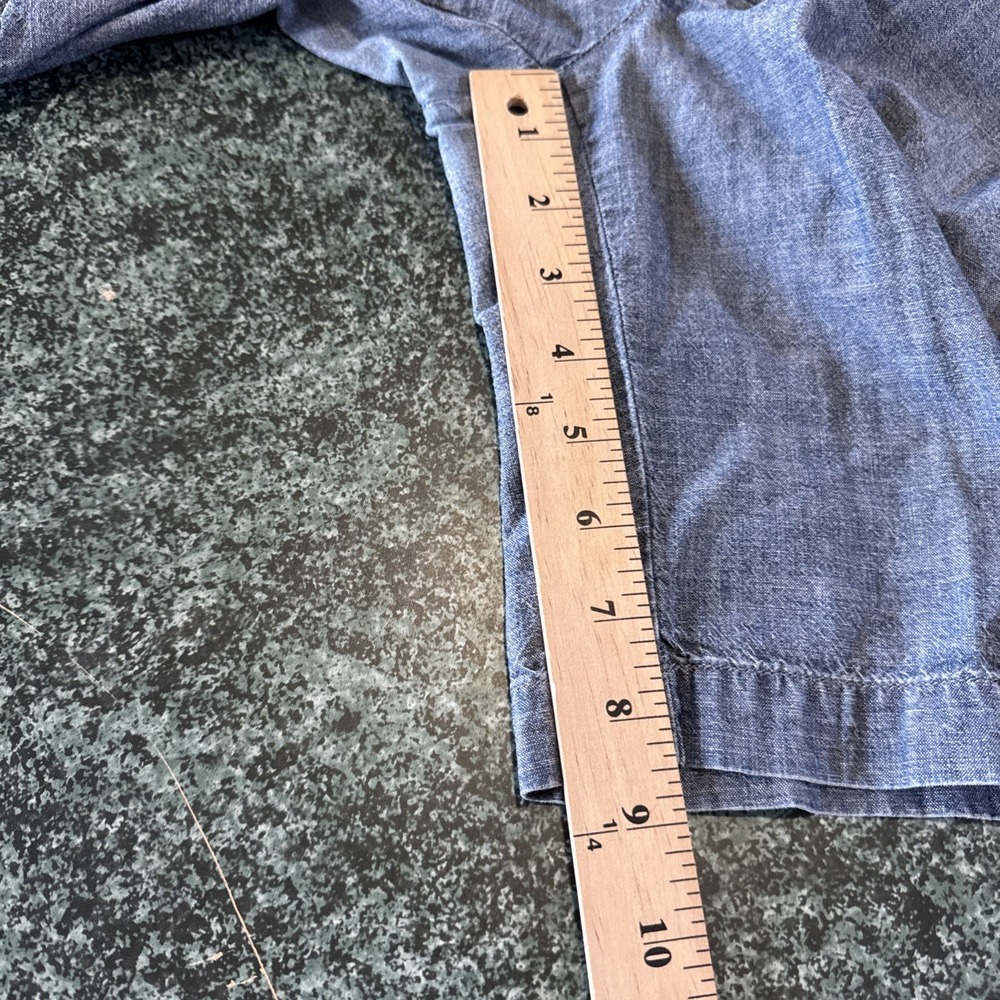 Vintage Polo Ralph Lauren Prospect Shorts Mens Size 32 Blue Chambray 9" Inseam - Picture 9 of 10
